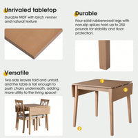 Extendable 29 To 45 Inch Dining Table For 4 With Rubberwood Legs Space-Saving Folding Kitchen Table For Small Spaces Living,Dining Room