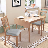 Extendable 29 To 45 Inch Dining Table For 4 With Rubberwood Legs Space-Saving Folding Kitchen Table For Small Spaces Living,Dining Room