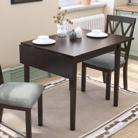 Extendable 29 To 45 Inch Dining Table For 4 With Rubberwood Legs Space-Saving Folding Kitchen Table For Small Spaces Living,Dining Room