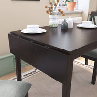 Extendable 29 To 45 Inch Dining Table For 4 With Rubberwood Legs Space-Saving Folding Kitchen Table For Small Spaces Living,Dining Room
