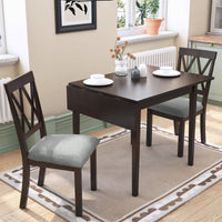 Extendable 29 To 45 Inch Dining Table For 4 With Rubberwood Legs Space-Saving Folding Kitchen Table For Small Spaces Living,Dining Room