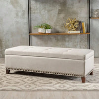 Luxurious Velvet Ottoman With Storage And Stylish Design For Living Room Or Bedroom