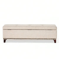 Luxurious Velvet Ottoman With Storage And Stylish Design For Living Room Or Bedroom