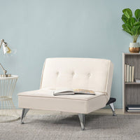 Elegant Upholstered Ottoman Chair With Stylish Design For Living Room And Bedroom Seating