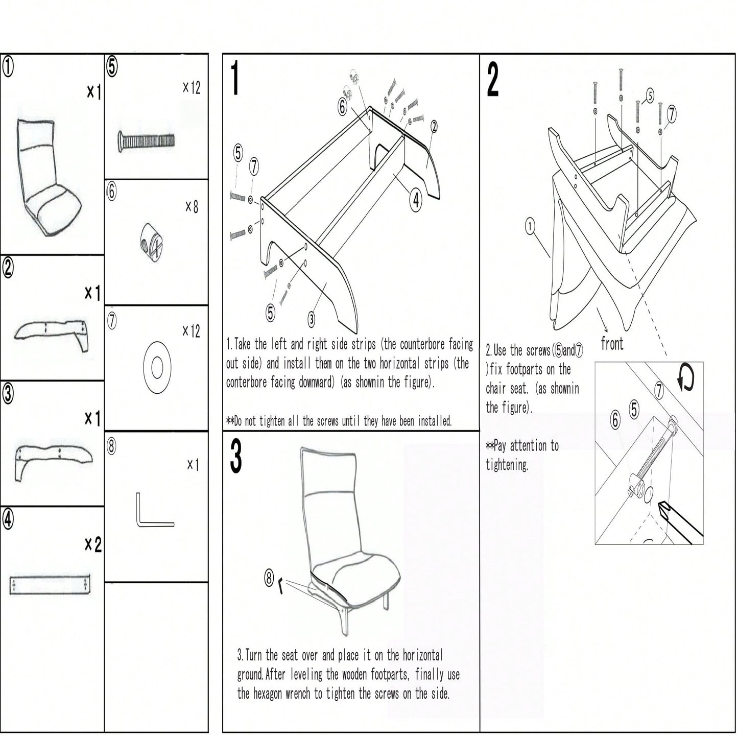 Foldable Reclining Leisure Chair For Balcony And Bedroom Comfortable Single Sofa Chair