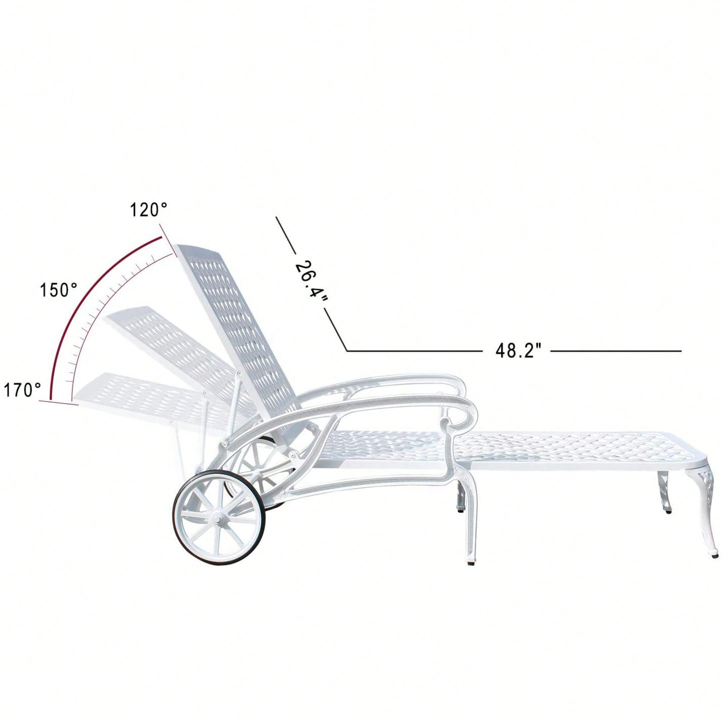 Stylish White Aluminium Cast Lounge Chair For Modern Outdoor Spaces