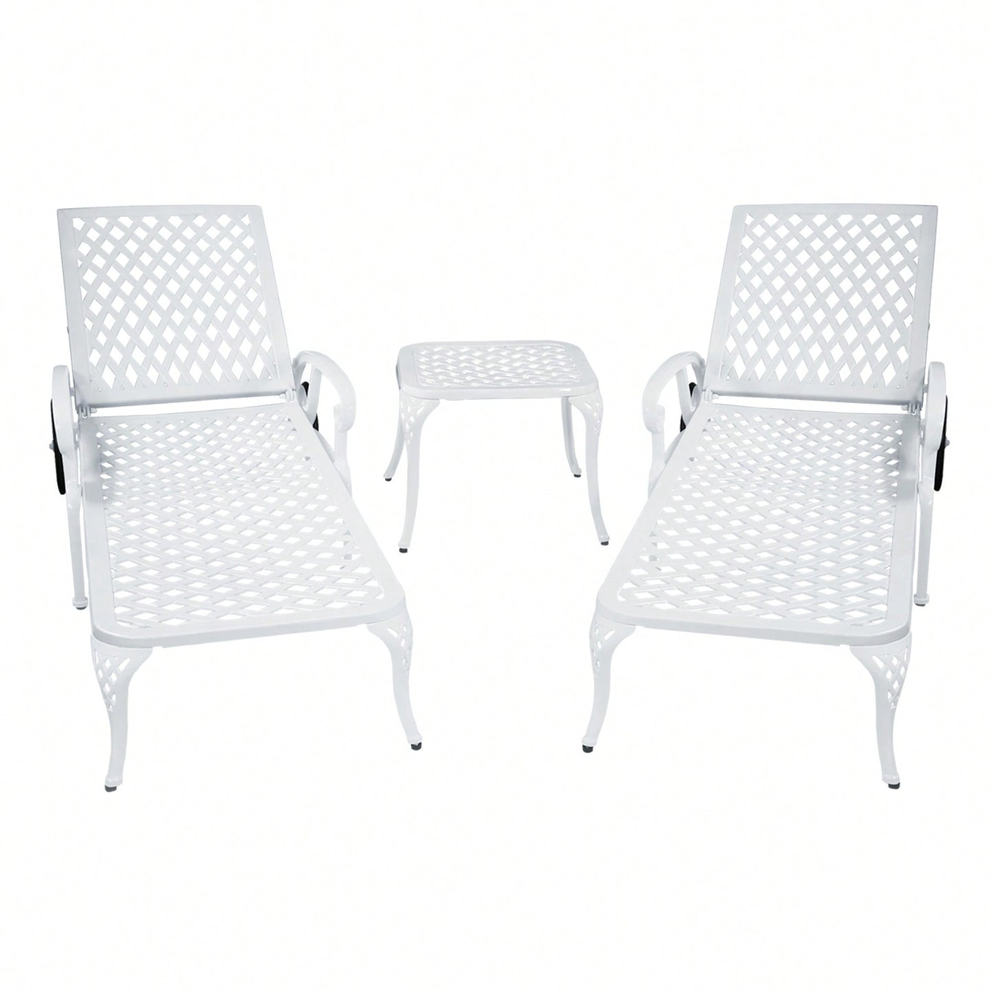 Stylish White Aluminium Cast Lounge Chair For Modern Outdoor Spaces