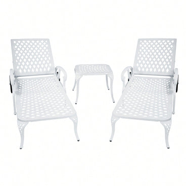 Stylish White Aluminium Cast Lounge Chair For Modern Outdoor Spaces