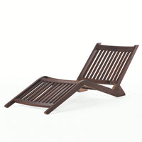 Comfortable Wooden Folding Lounger For Outdoor Relaxation And Patio Use