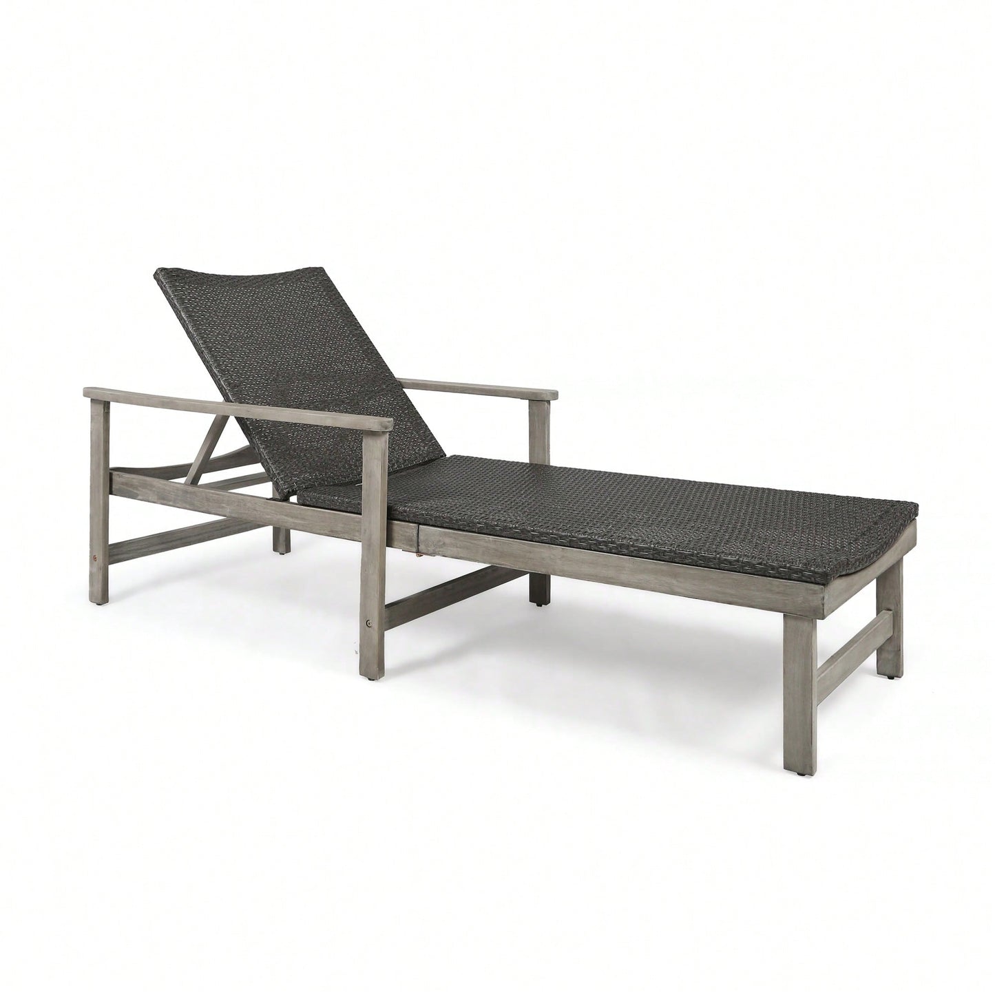 Luxury Outdoor Wicker Chaise Lounge With Adjustable Backrest For Ultimate Relaxation