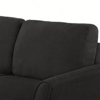 Cozy Gray Double Seat Loveseat Sofa For Living Room Comfort