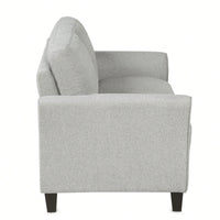 Cozy Gray Double Seat Loveseat Sofa For Living Room Comfort