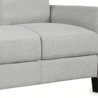 Cozy Gray Double Seat Loveseat Sofa For Living Room Comfort