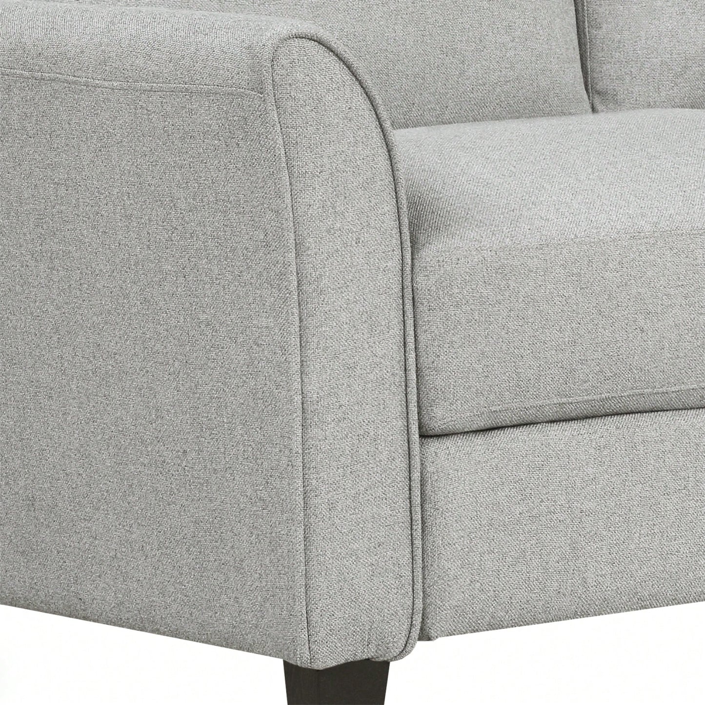 Cozy Gray Double Seat Loveseat Sofa For Living Room Comfort