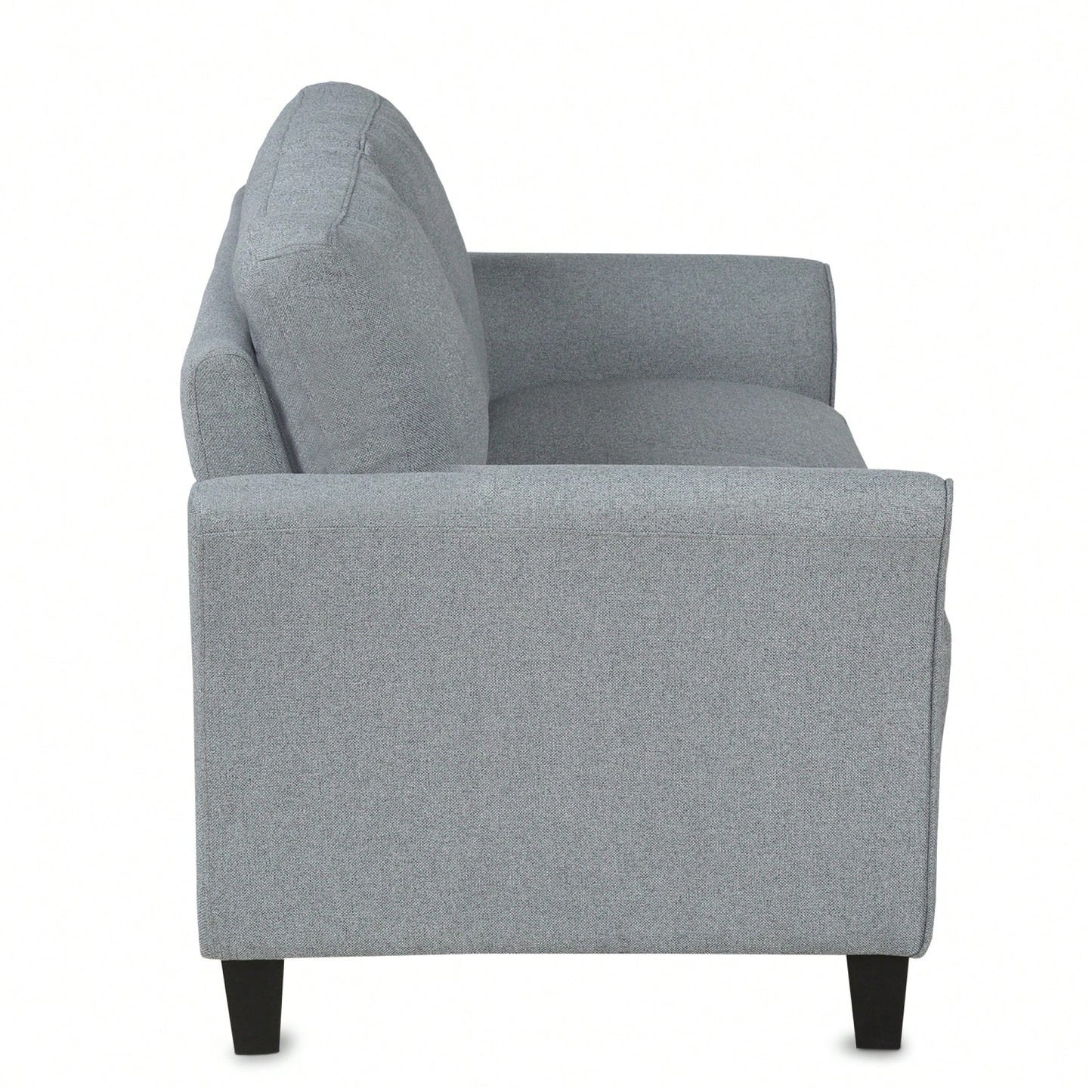 Cozy Gray Double Seat Loveseat Sofa For Living Room Comfort