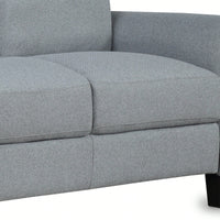 Cozy Gray Double Seat Loveseat Sofa For Living Room Comfort