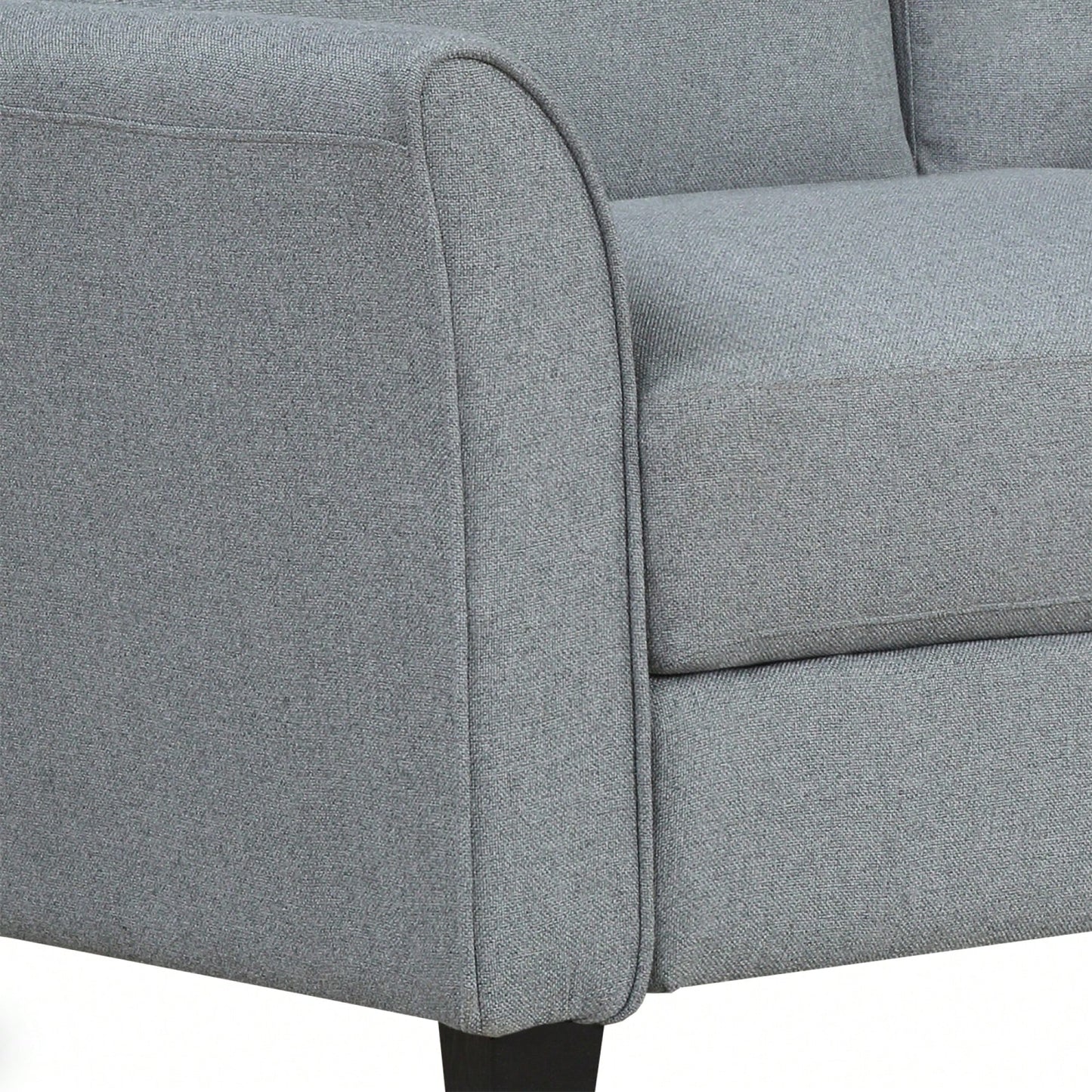 Cozy Gray Double Seat Loveseat Sofa For Living Room Comfort