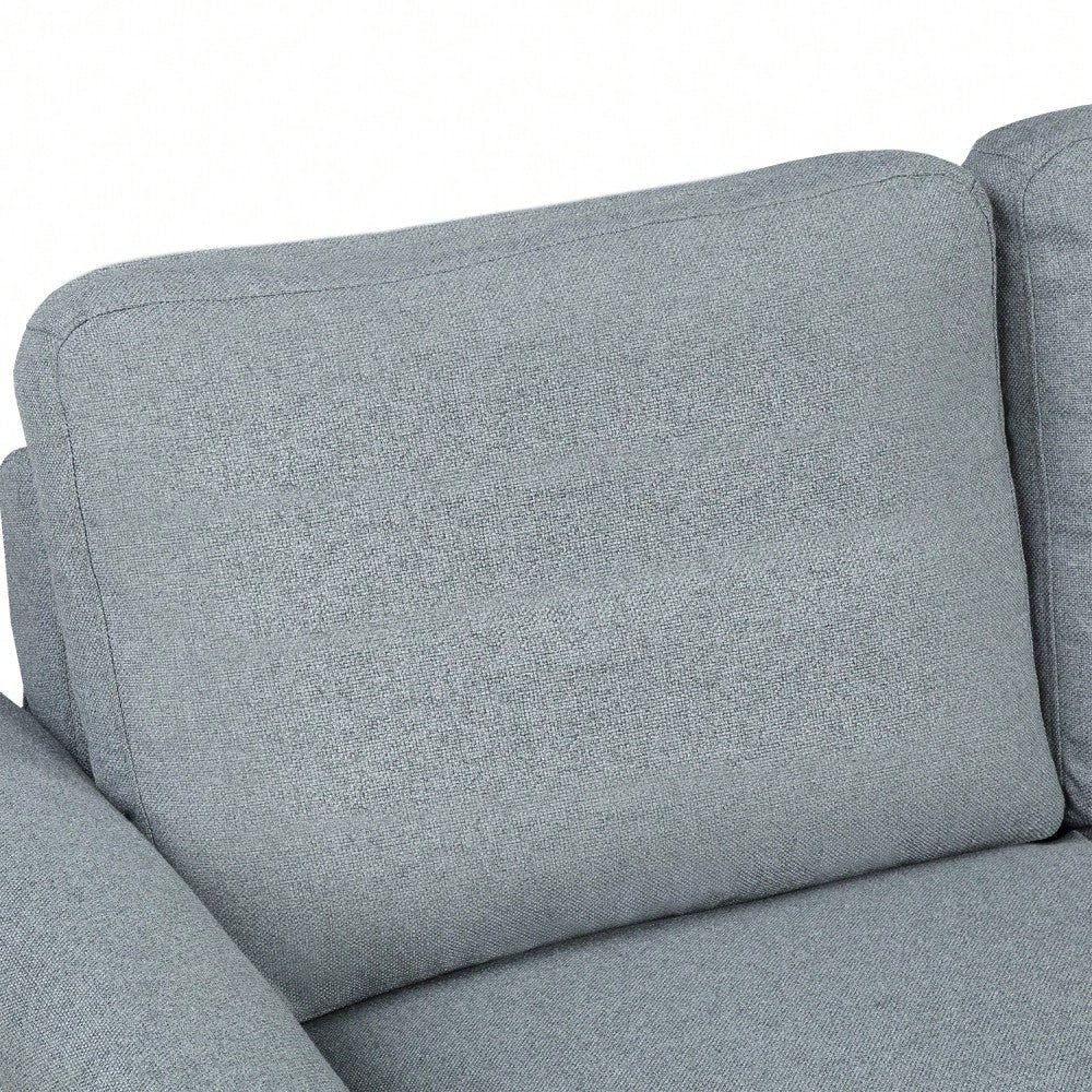 Cozy Gray Double Seat Loveseat Sofa For Living Room Comfort