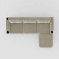 L-Shaped Convertible Sofa With Storage Footstool For Living Room Bedroom Office Small Spaces Dark Gray 3-Seat Design