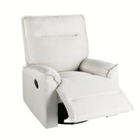 360 Degree Swivel Upholstered Manual Recliner Chair For Living Room Theater Nursery Glider Rocker Beige