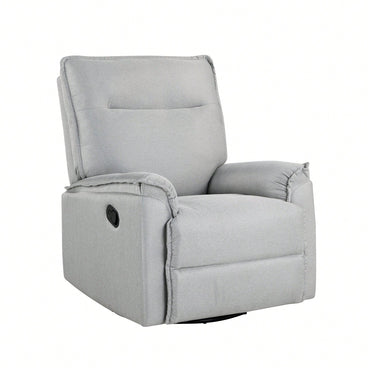 360 Degree Swivel Upholstered Manual Recliner Chair For Living Room Theater Nursery Glider Rocker Beige