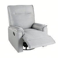 360 Degree Swivel Upholstered Manual Recliner Chair For Living Room Theater Nursery Glider Rocker Beige