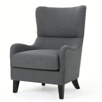 Stylish Modern Upholstered Armchair With Solid Legs For Living Room Bedroom Reading And Studio Use