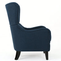 Stylish Modern Upholstered Armchair With Solid Legs For Living Room Bedroom Reading And Studio Use