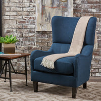 Stylish Modern Upholstered Armchair With Solid Legs For Living Room Bedroom Reading And Studio Use