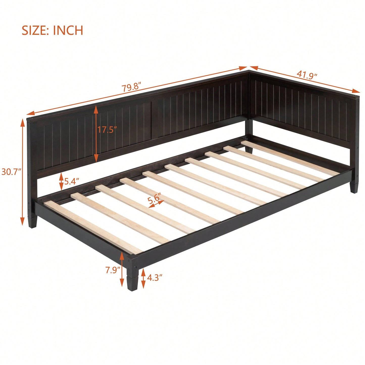 Stylish Gray Twin Size Wood Daybed Sofa Bed For Versatile Living Spaces