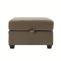 Upholstered Ottoman For Living Room And Bedroom Décor Beige