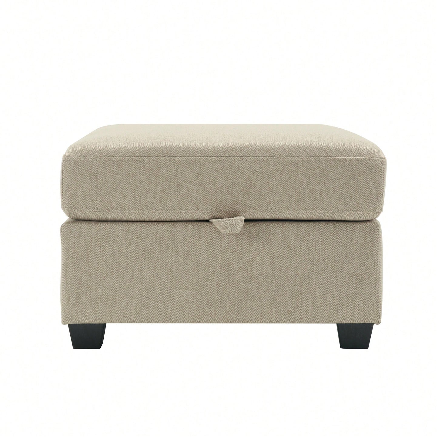 Upholstered Ottoman For Living Room And Bedroom Décor Beige