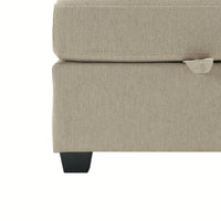 Upholstered Ottoman For Living Room And Bedroom Décor Beige