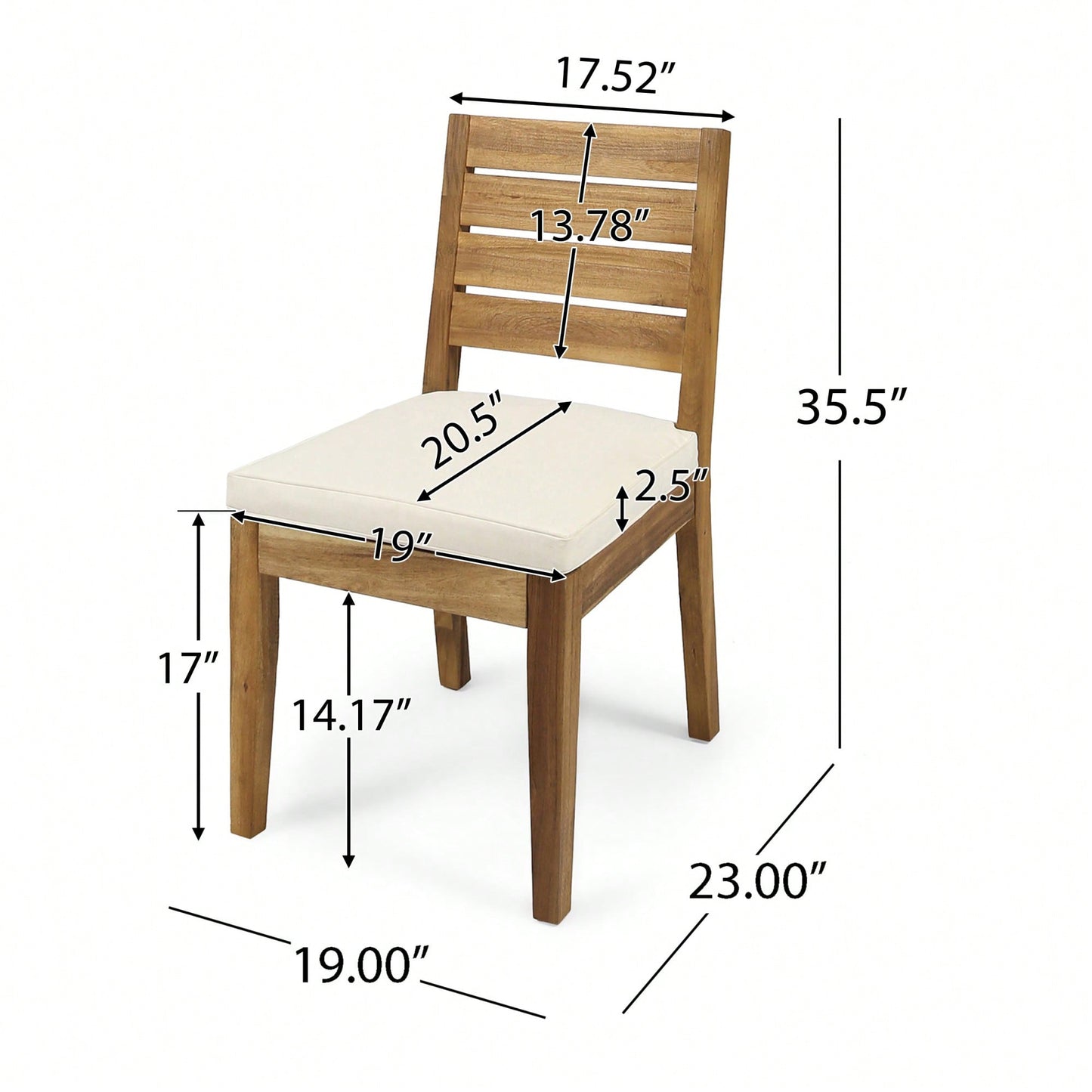 Set Of 2 Elegant Armless Dining Chair For Modern Interiors