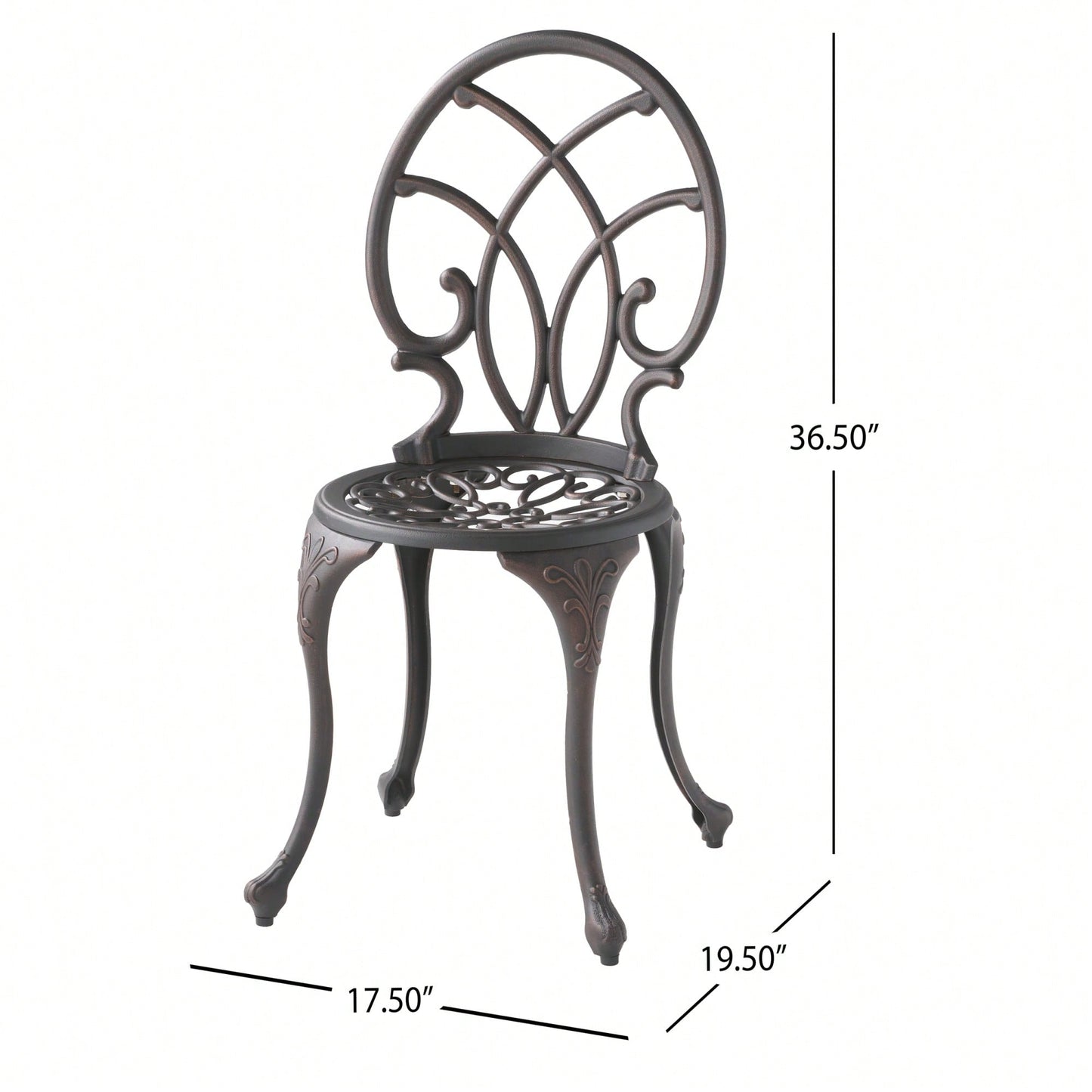 Elegant 3-Piece Outdoor Cast Bistro Set For Patio And Garden Dining