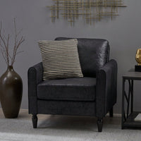 Contemporary Low Profile Club Chair With Plush Comfort And Elegant Accents