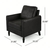 Contemporary Low Profile Club Chair With Plush Comfort And Elegant Accents