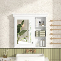 30x28 Bathroom Mirror Cabinet With Storage Organizer Wall Mounted Over Toilet White Cabinet For Bathroom