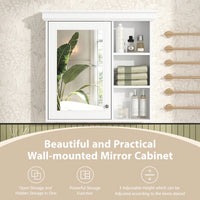 30x28 Bathroom Mirror Cabinet With Storage Organizer Wall Mounted Over Toilet White Cabinet For Bathroom