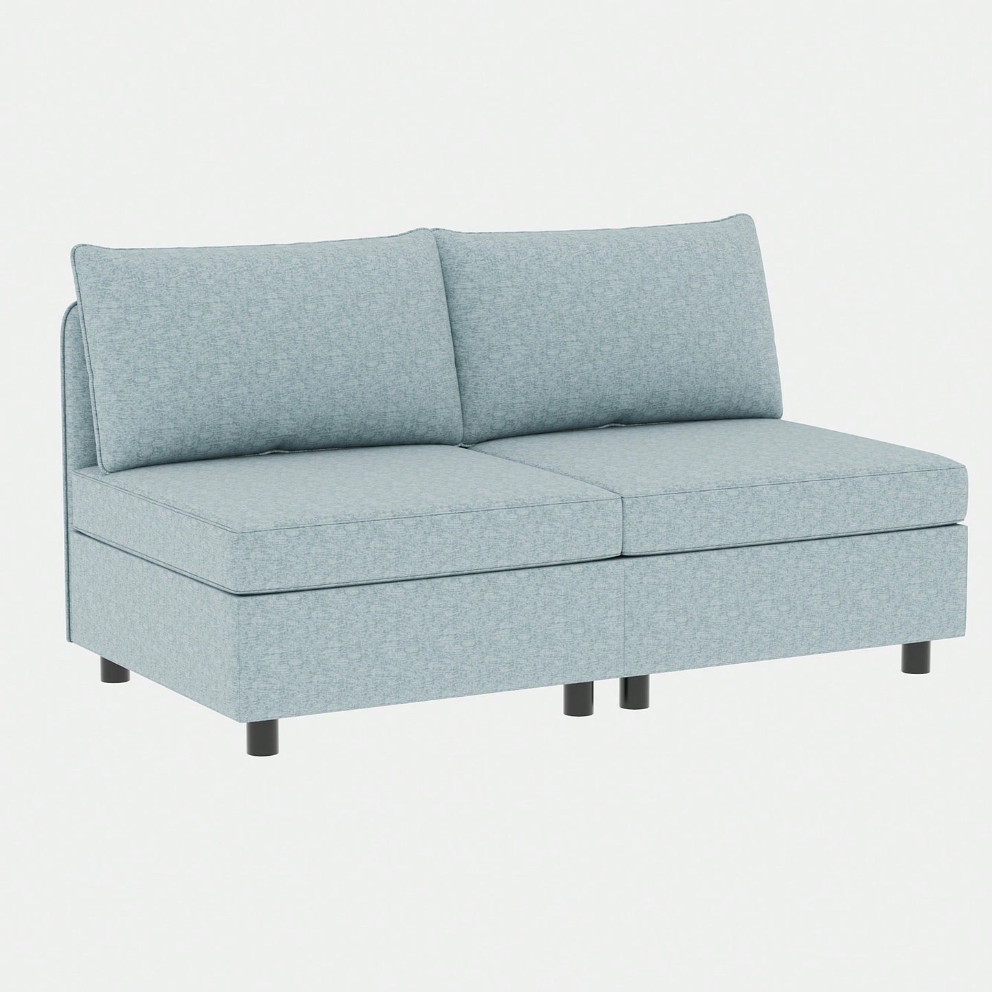 Armless Modular Sectional Sofa With Storage And Sleeper Functionality For Versatile Living Room Arrangements