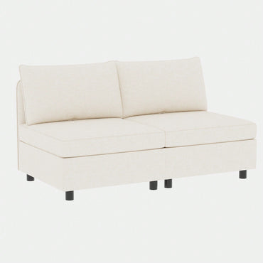 Armless Modular Sectional Sofa With Storage And Sleeper Functionality For Versatile Living Room Arrangements