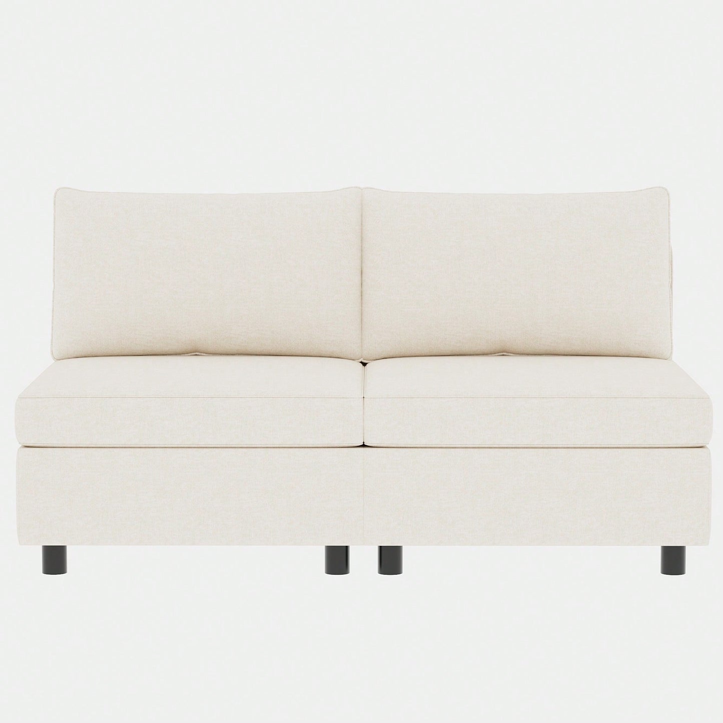 Armless Modular Sectional Sofa With Storage And Sleeper Functionality For Versatile Living Room Arrangements