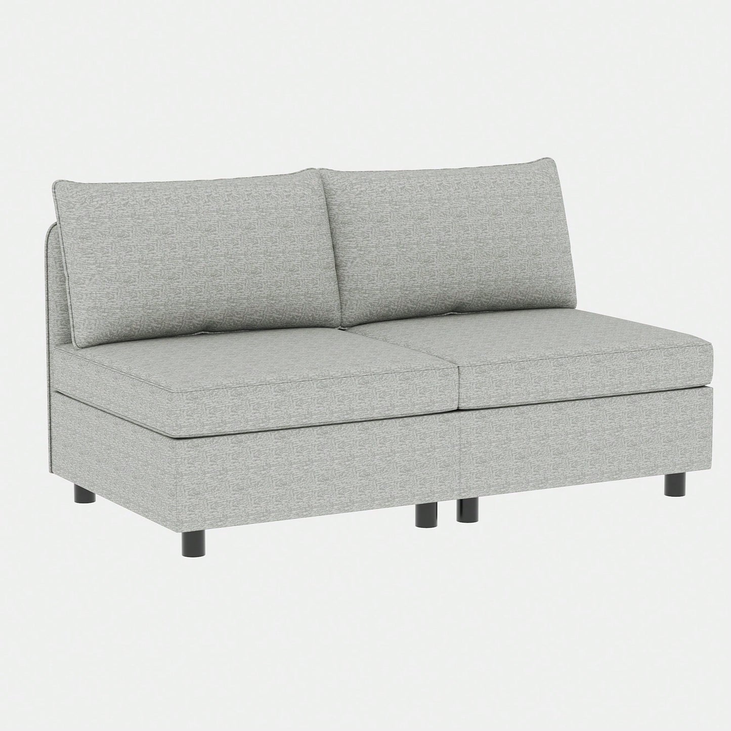 Armless Modular Sectional Sofa With Storage And Sleeper Functionality For Versatile Living Room Arrangements