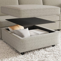 Armless Modular Sectional Sofa With Storage And Sleeper Functionality For Versatile Living Room Arrangements