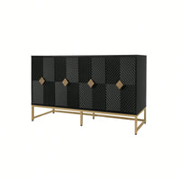 Modern 4 Door Sideboard Buffet Cabinet With Adjustable Shelf For Living Room Dining Room And Kitchen Storage