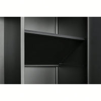 70 Inch Black Metal Wardrobe Cabinet With Doors And Hanging Rod For Bedroom Office School And Gym Storage