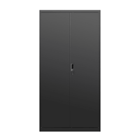 Metal Wardrobe Cabinet With Hanging Rod And Lock Adjustable Shelves And Doors For Home Storage Living Laundry Room