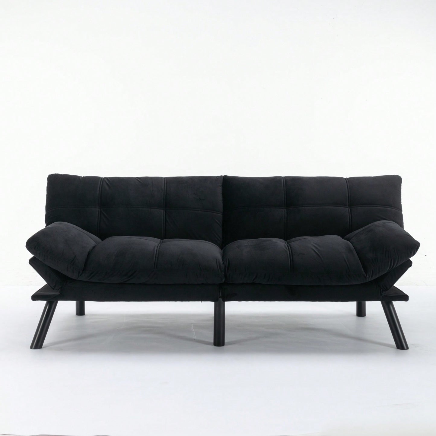 Stylish Black Convertible Folding Sofa Bed For Modern Living Spaces