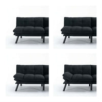 Stylish Black Convertible Folding Sofa Bed For Modern Living Spaces