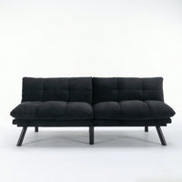 Stylish Black Convertible Folding Sofa Bed For Modern Living Spaces